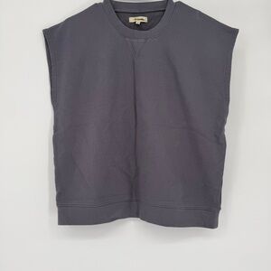 Madewell oversized Gray Sleeveless Sweatshirt NWT Small